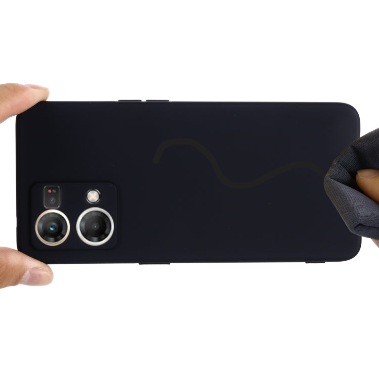 For OPPO Reno 7 4G Global/F21 Pro 4G Pure Color Liquid Silicone Shockproof Full Coverage Phone Case