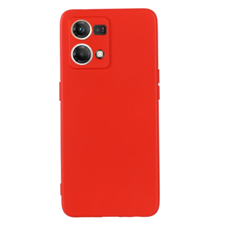 For OPPO Reno 7 4G Global/F21 Pro 4G Pure Color Liquid Silicone Shockproof Full Coverage Phone Case