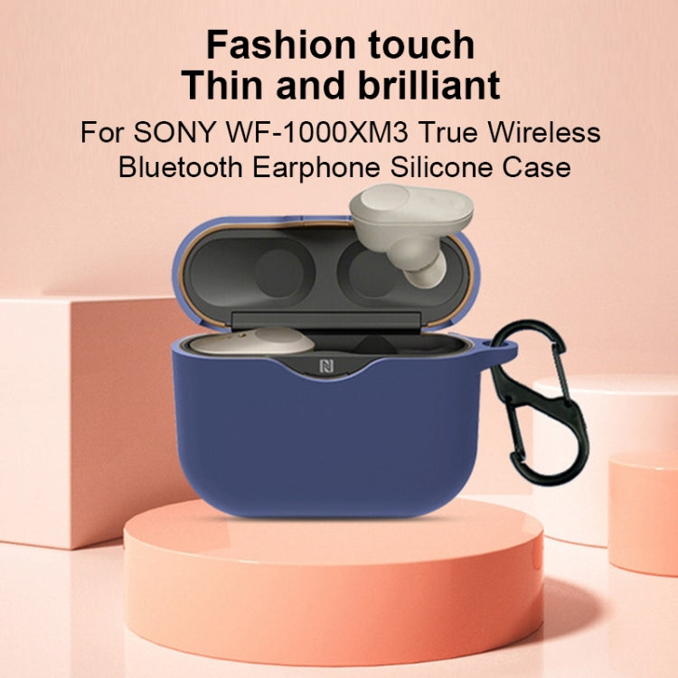 Earphone Silicone Protective Cover With Carabiner For Sony WF-1000XM3
