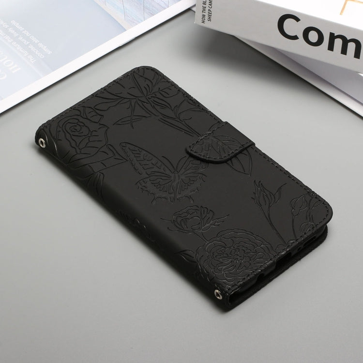 For OPPO Reno8 5G HT03 Skin Feel Butterfly Embossed Flip Leather Phone Case