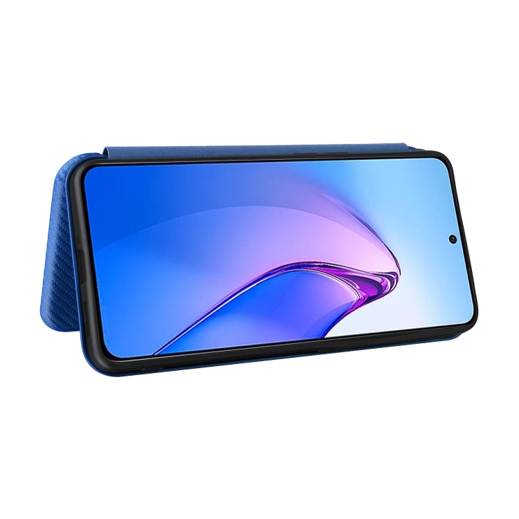 For OPPO Reno8 Pro / Reno8 Pro+ Carbon Fiber Texture Flip Leather Phone Case