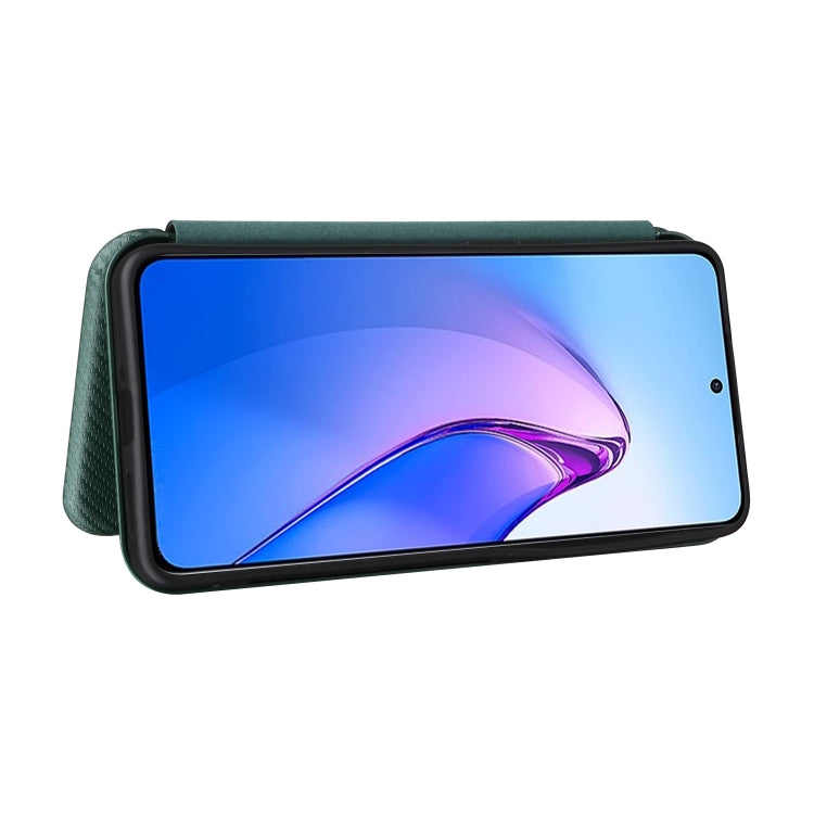 For OPPO Reno8 Pro / Reno8 Pro+ Carbon Fiber Texture Flip Leather Phone Case