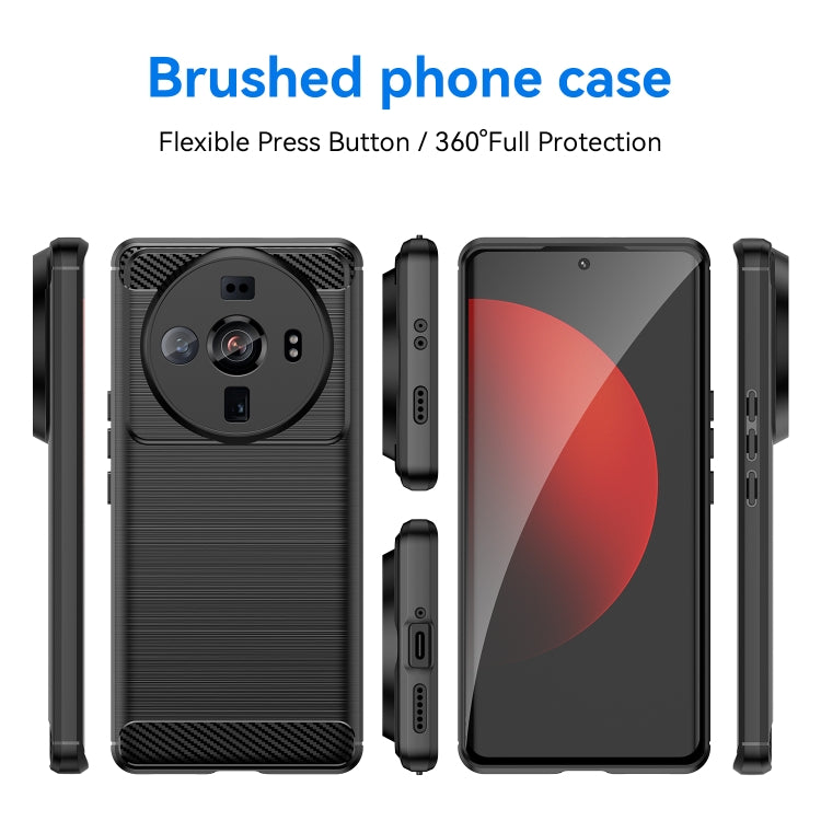 For Xiaomi 12S Ultra Brushed Texture Carbon Fiber TPU Case