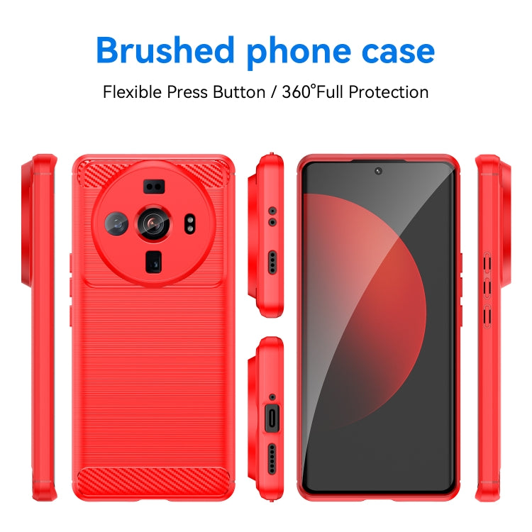 For Xiaomi 12S Ultra Brushed Texture Carbon Fiber TPU Case