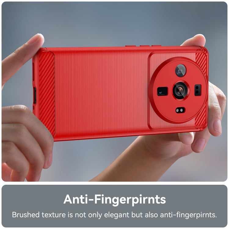 For Xiaomi 12S Ultra Brushed Texture Carbon Fiber TPU Case