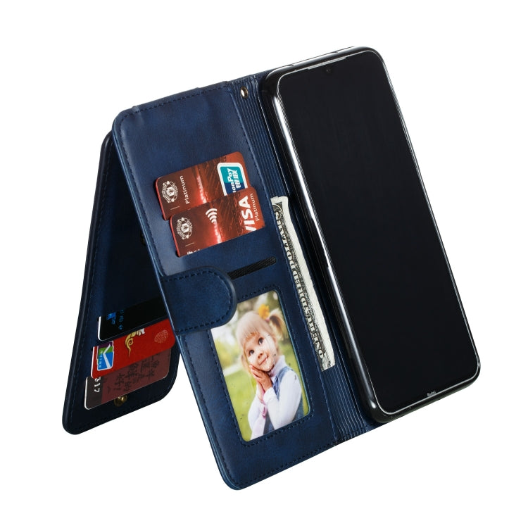 For Xiaomi Redmi Note 8 Nine Card Zipper Bag Horizontal Flip Leather Case With Holder & Card Slots & Frame