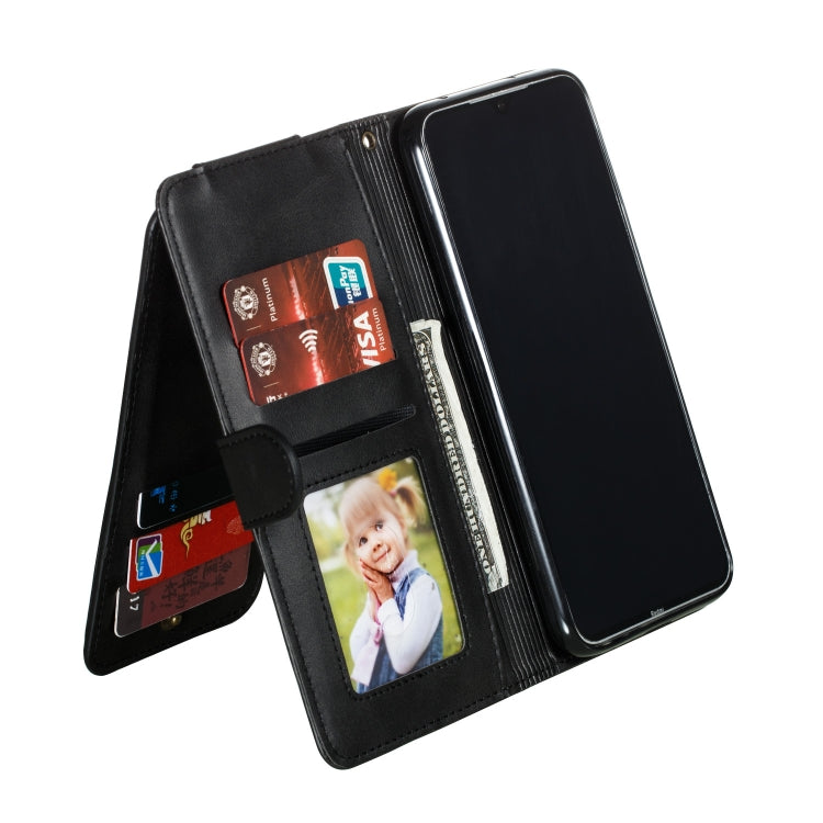 For Xiaomi Redmi Note 8 Nine Card Zipper Bag Horizontal Flip Leather Case With Holder & Card Slots & Frame
