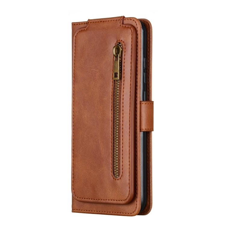 For Xiaomi Redmi Note 8 Nine Card Zipper Bag Horizontal Flip Leather Case With Holder & Card Slots & Frame