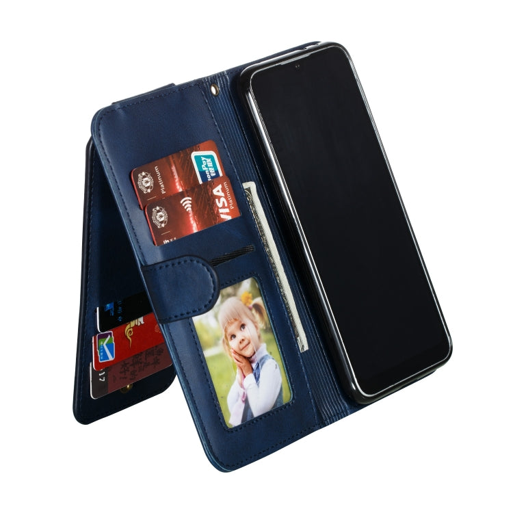 For Xiaomi Mi CC9e Nine Card Zipper Bag Horizontal Flip Leather Case With Holder & Card Slots & Frame