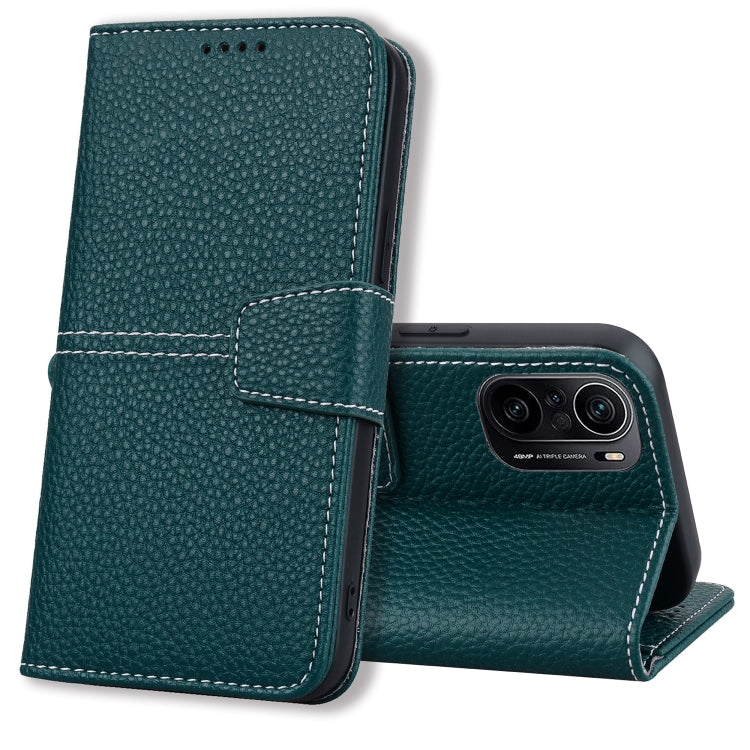 For Xiaomi Redmi K40 / Poco F3 Litchi RFID Leather Phone Case