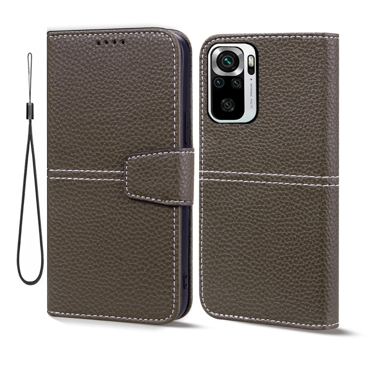For Xiaomi Redmi Note 10 4G / Note 10S Litchi RFID Leather Phone Case