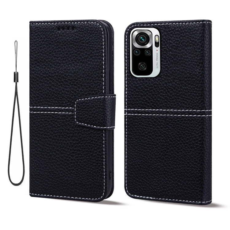 For Xiaomi Redmi Note 10 4G / Note 10S Litchi RFID Leather Phone Case