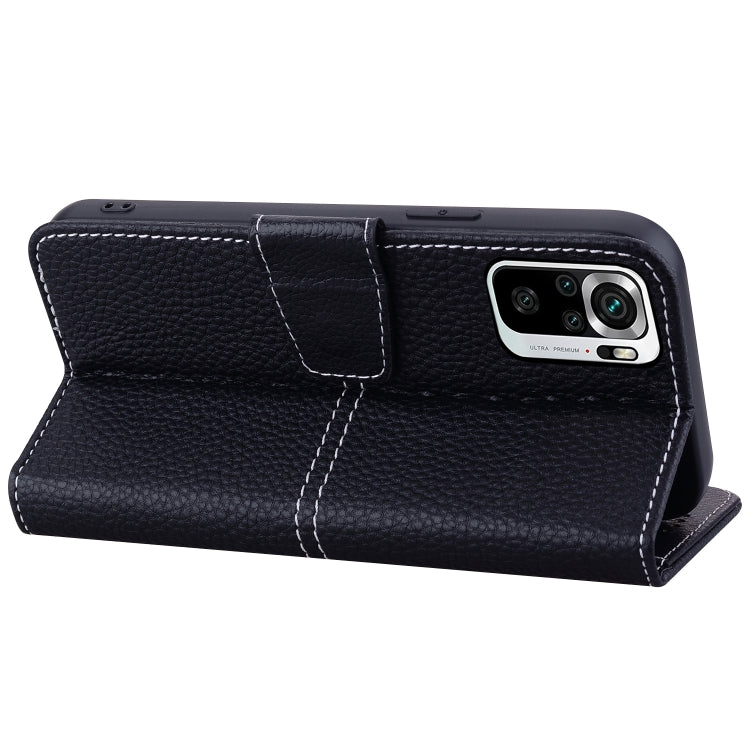 For Xiaomi Redmi Note 10 4G / Note 10S Litchi RFID Leather Phone Case