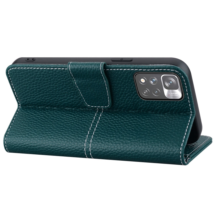 For Xiaomi Redmi Note 11 Pro Litchi RFID Leather Phone Case