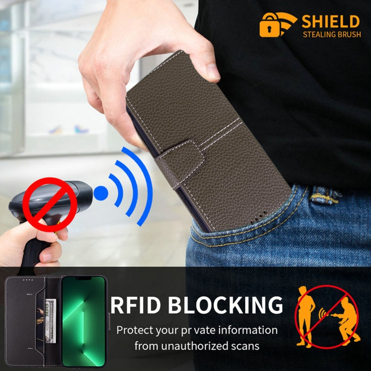 For Xiaomi Redmi Note 11 Pro Litchi RFID Leather Phone Case