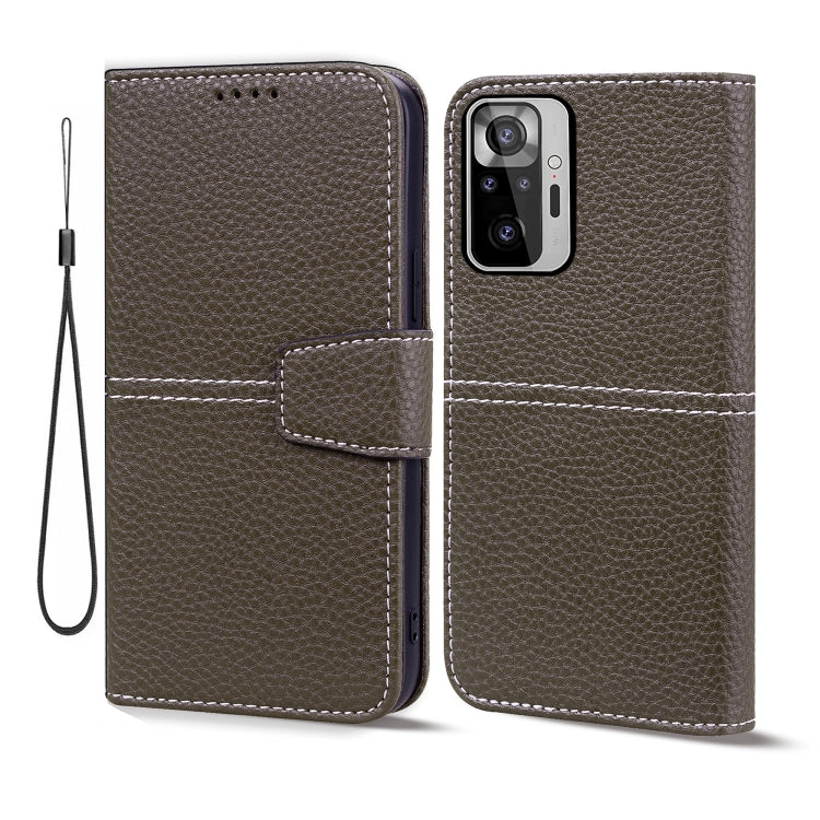 For Xiaomi Redmi Note 10 Pro / 10 Pro Max Litchi RFID Leather Phone Case