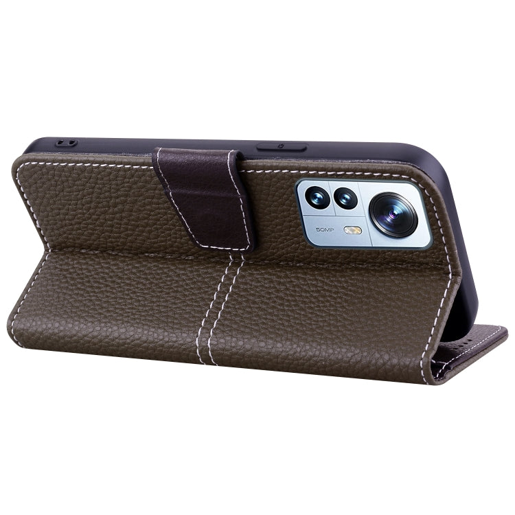 For Xiaomi 12 Pro Litchi RFID Leather Phone Case