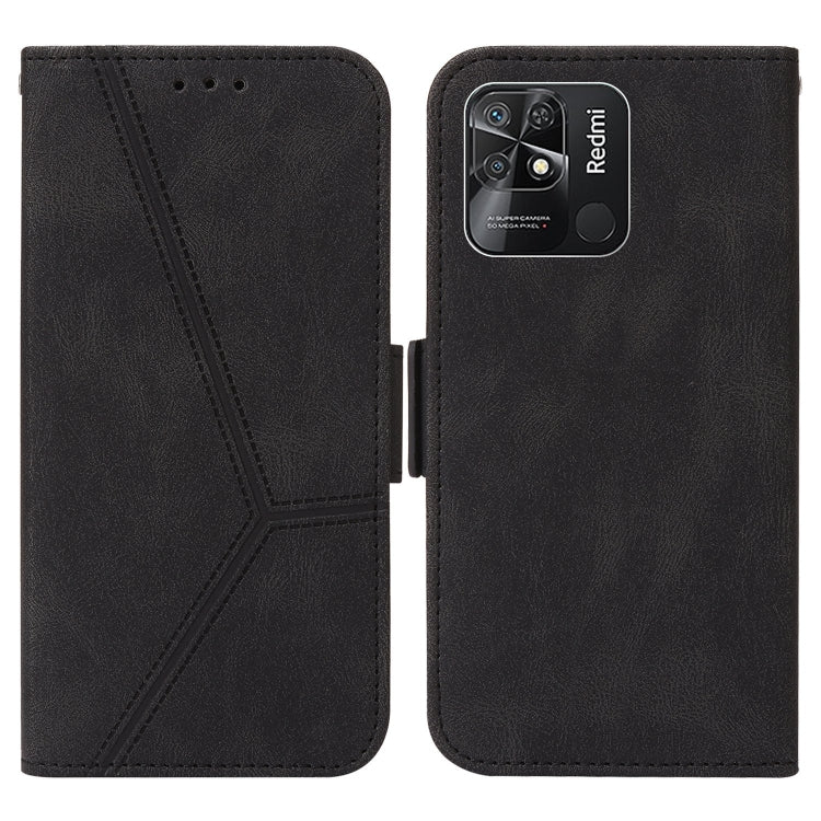 For Xiaomi Redmi 10C Embossing Stripe RFID Leather Phone Case