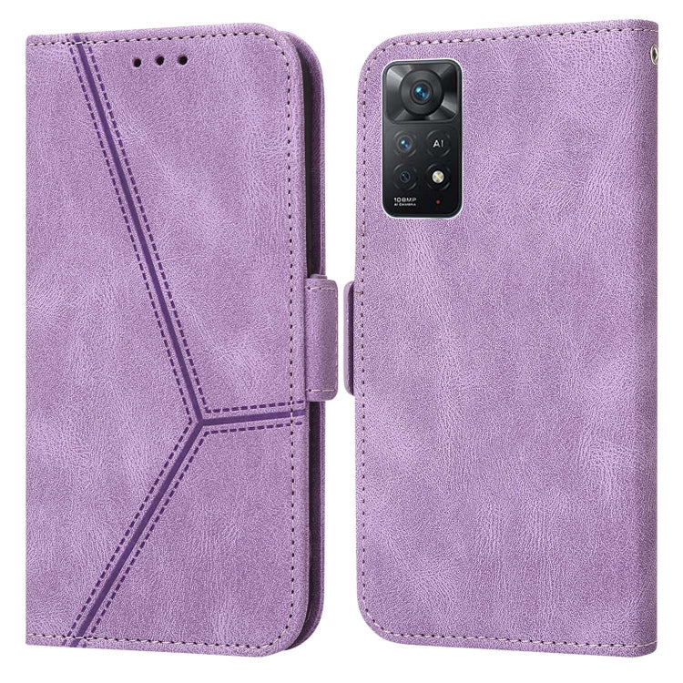 For Xiaomi Redmi Note 11 Pro Embossing Stripe RFID Leather Phone Case