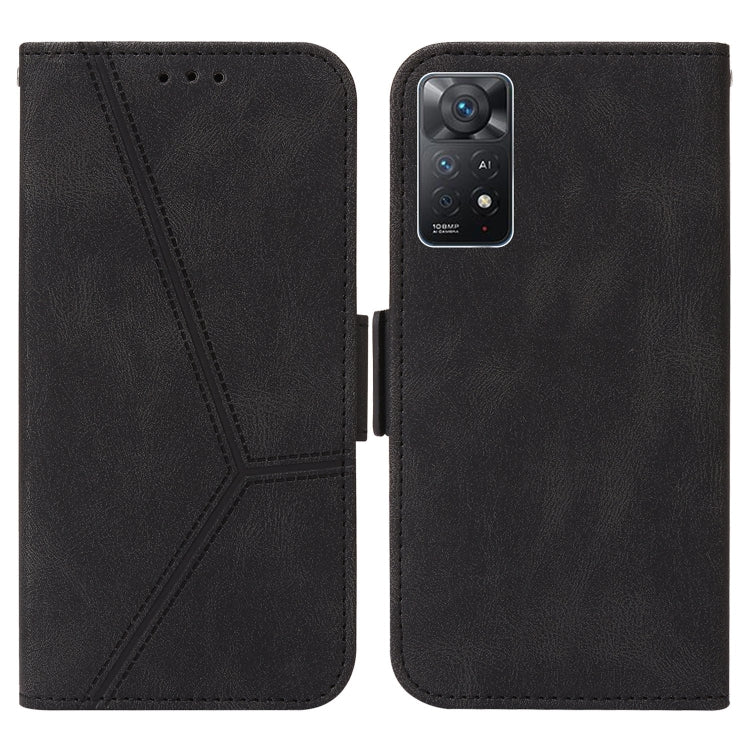 For Xiaomi Redmi Note 11 Pro Embossing Stripe RFID Leather Phone Case