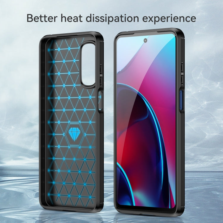 For Motorola Moto G Stylus 5G 2022 Brushed Texture Carbon Fiber TPU Phone Case