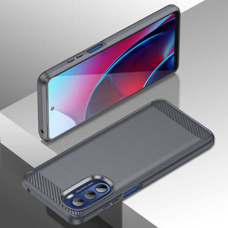 For Motorola Moto G Stylus 5G 2022 Brushed Texture Carbon Fiber TPU Phone Case