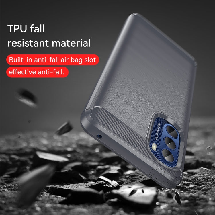 For Motorola Moto G Stylus 5G 2022 Brushed Texture Carbon Fiber TPU Phone Case