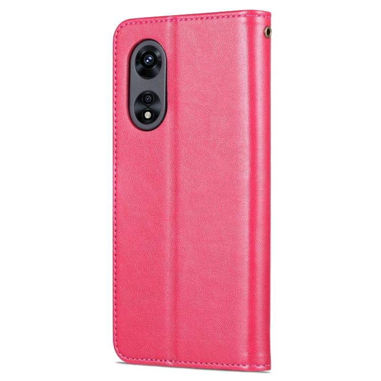 For OPPO A97 5G AZNS Sheepskin Texture Flip Leather Phone Case
