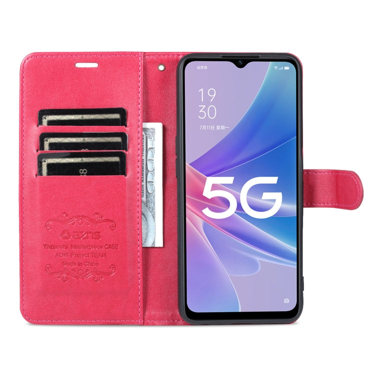 For OPPO A97 5G AZNS Sheepskin Texture Flip Leather Phone Case