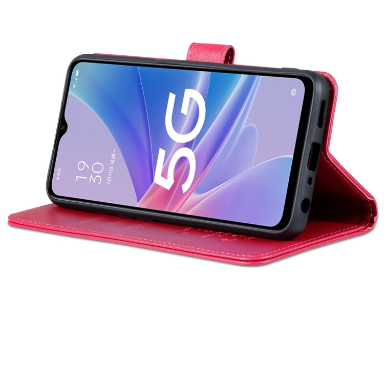 For OPPO A97 5G AZNS Sheepskin Texture Flip Leather Phone Case