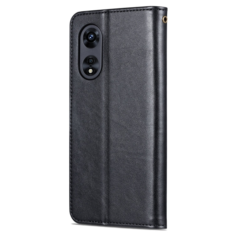 For OPPO A97 5G AZNS Sheepskin Texture Flip Leather Phone Case