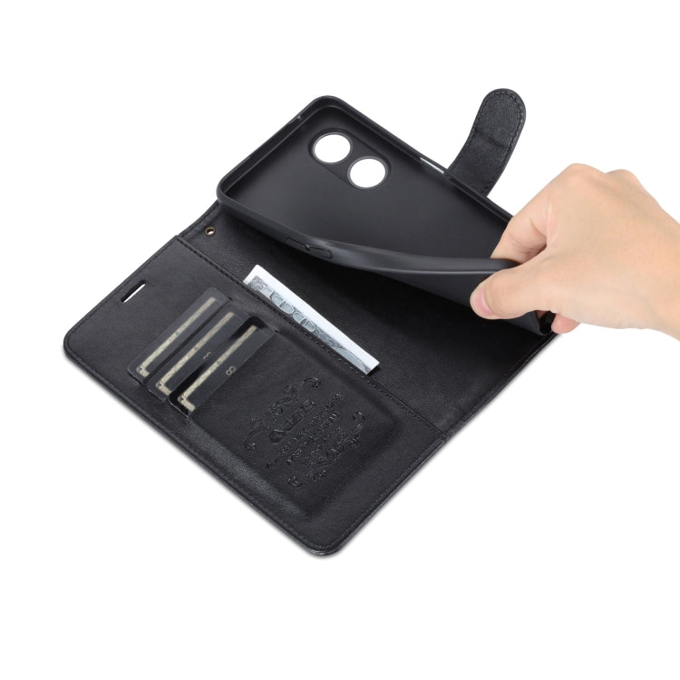 For OPPO A97 5G AZNS Sheepskin Texture Flip Leather Phone Case