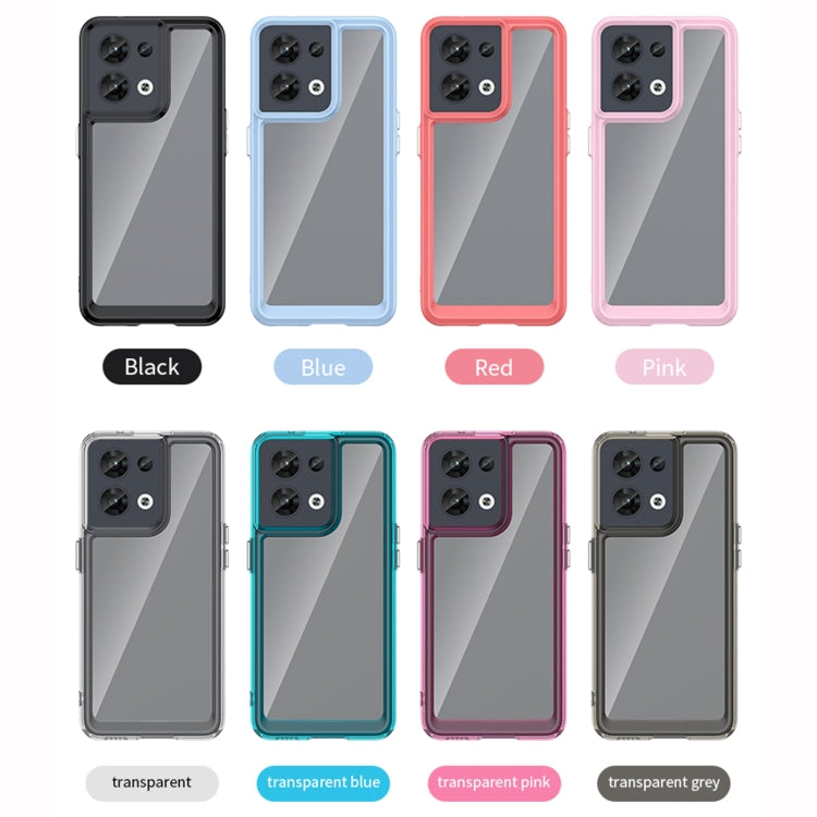 For OPPO Reno8 India Colorful Series Acrylic + TPU Phone Case