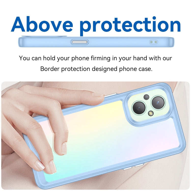 For OPPO Reno 7 Lite Colorful Series Acrylic + TPU Phone Case