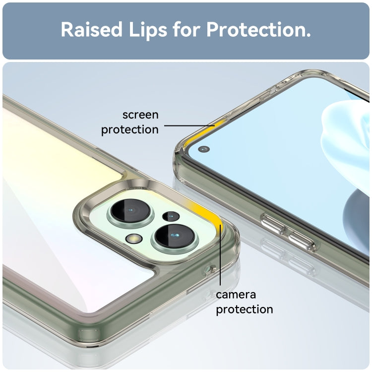 For OPPO Reno 7 Lite Colorful Series Acrylic + TPU Phone Case