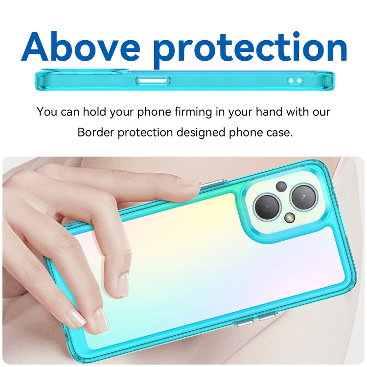 For OPPO Reno 7 Lite Colorful Series Acrylic + TPU Phone Case