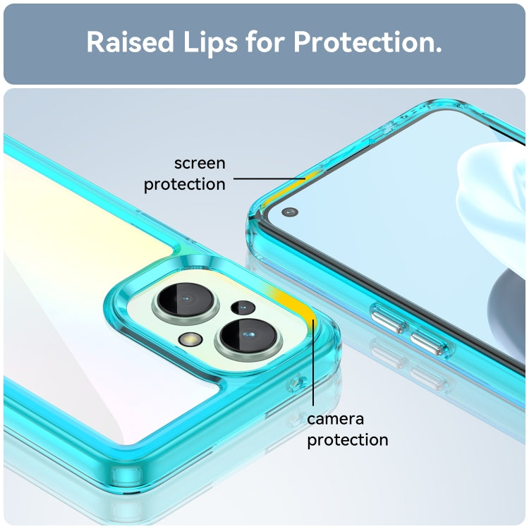 For OPPO Reno 7 Lite Colorful Series Acrylic + TPU Phone Case
