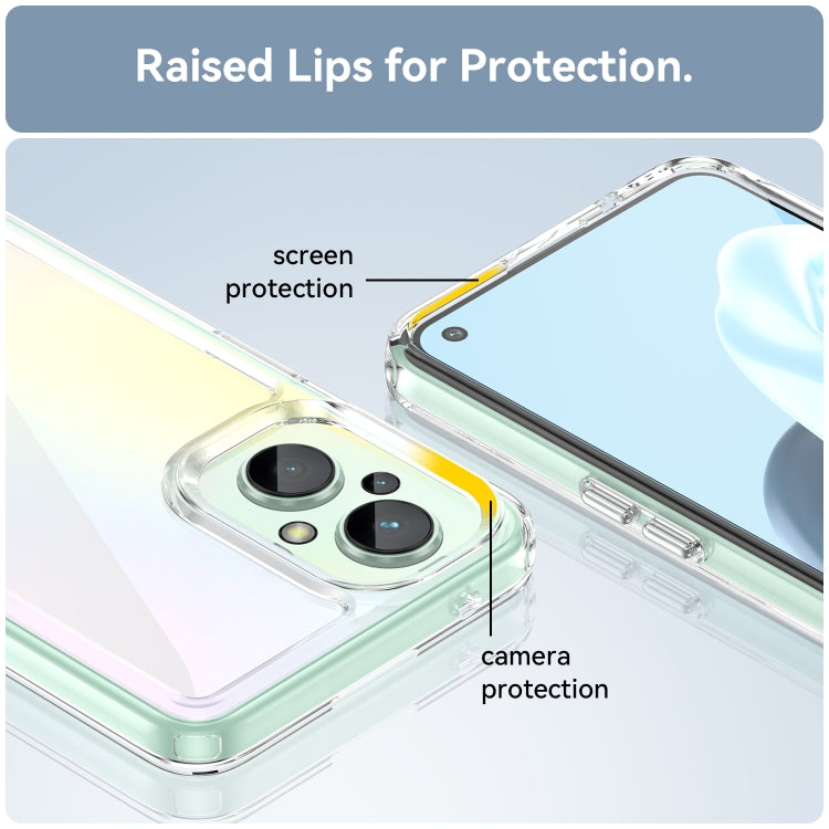 For OPPO Reno 7 Lite Colorful Series Acrylic + TPU Phone Case