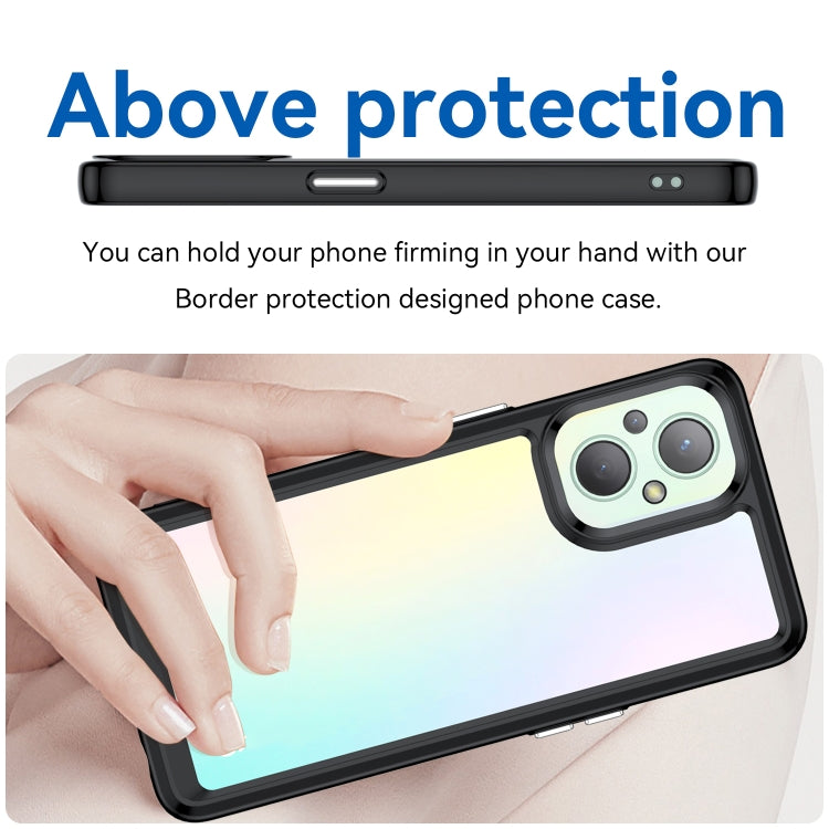 For OPPO Reno 8 Lite Colorful Series Acrylic + TPU Phone Case
