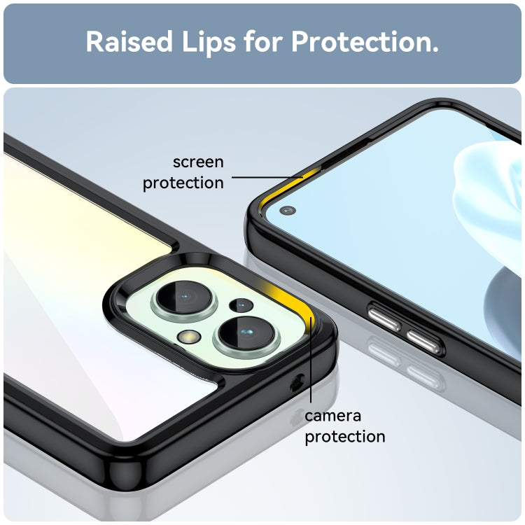 For OPPO Reno 8 Lite Colorful Series Acrylic + TPU Phone Case