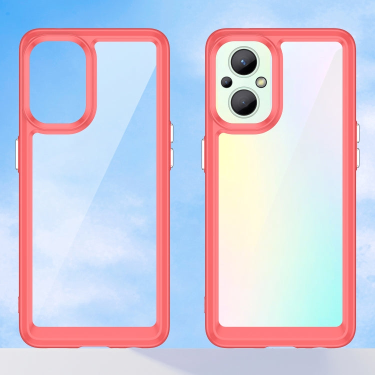 For OPPO Reno 8 Lite Colorful Series Acrylic + TPU Phone Case