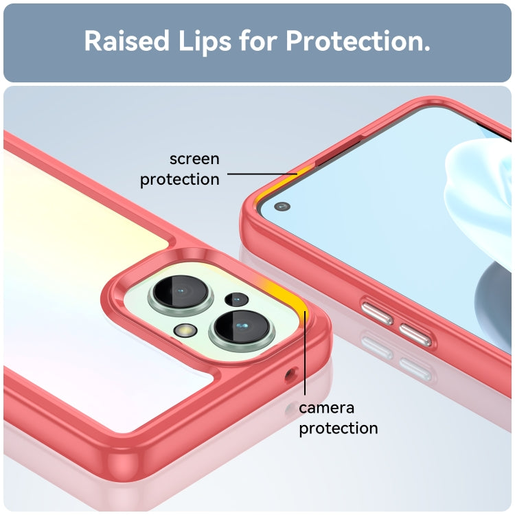 For OPPO Reno 8 Lite Colorful Series Acrylic + TPU Phone Case