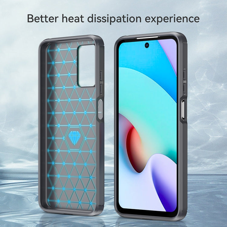 For Xiaomi Redmi 10 2022 Brushed Texture Carbon Fiber TPU Case