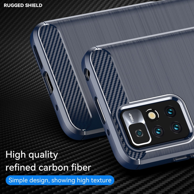 For Xiaomi Redmi 10 Prime 2022 Brushed Texture Carbon Fiber TPU Case