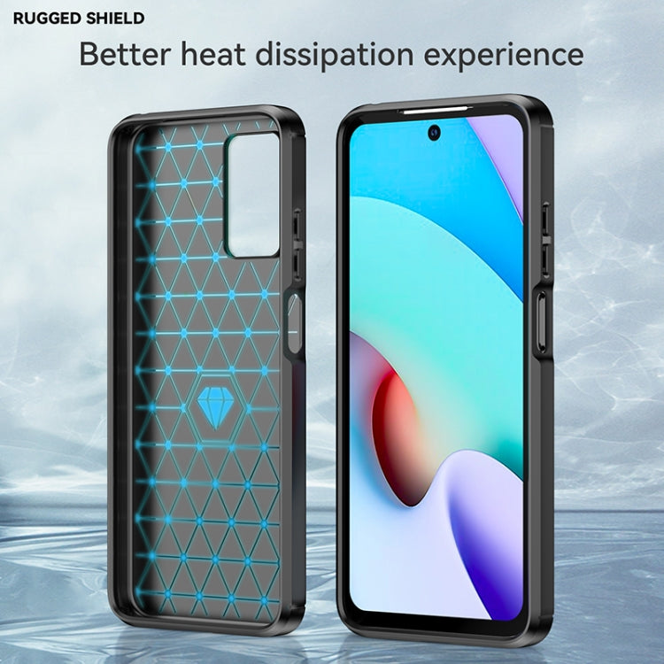 For Xiaomi Redmi 10 / 10 Prime Brushed Texture Carbon Fiber TPU Case