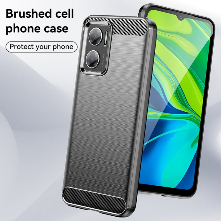 For Xiaomi Redmi 10 Prime+ 5G Brushed Texture Carbon Fiber TPU Case