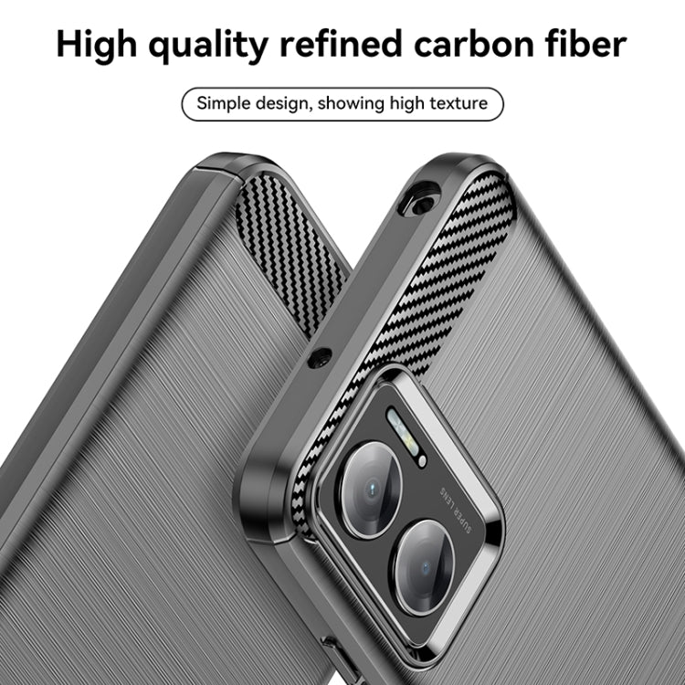 For Xiaomi Redmi 10 Prime+ 5G Brushed Texture Carbon Fiber TPU Case