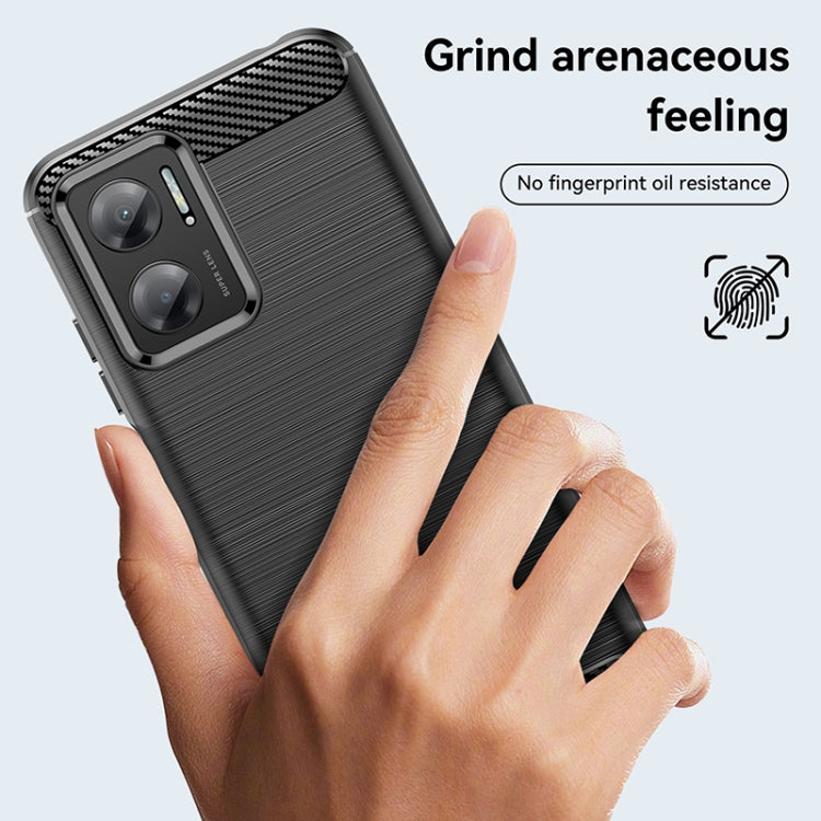 For Xiaomi Redmi 10 Prime+ 5G Brushed Texture Carbon Fiber TPU Case