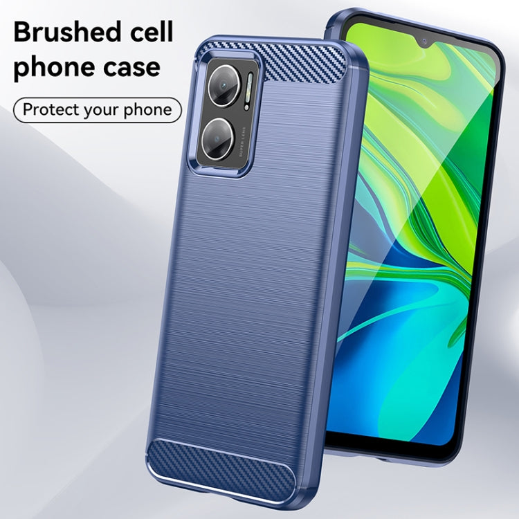 For Xiaomi Redmi 10 Prime+ 5G Brushed Texture Carbon Fiber TPU Case