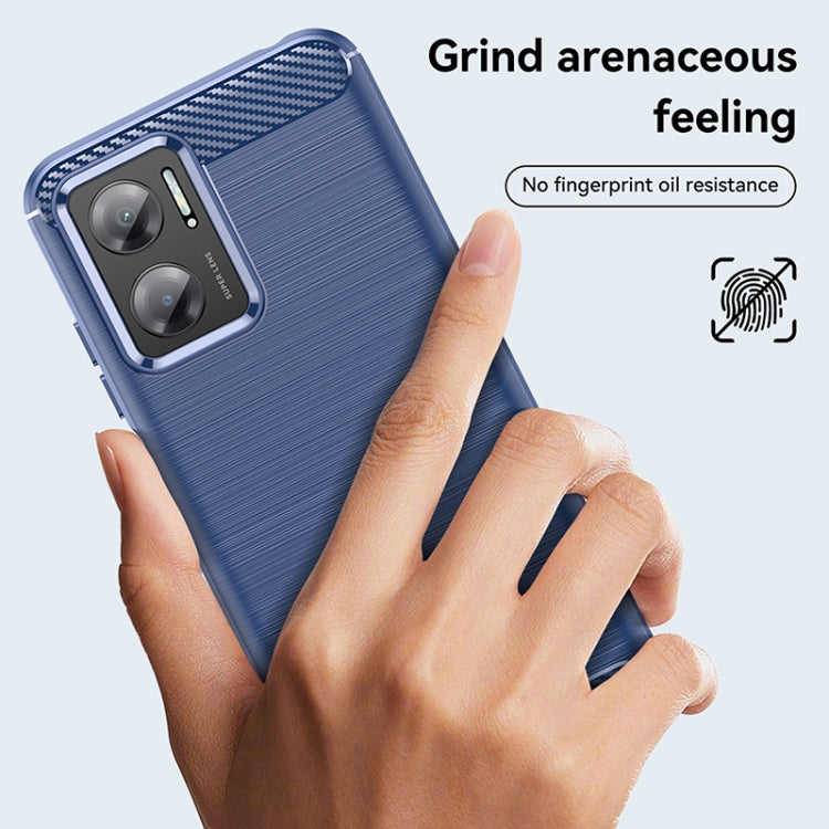 For Xiaomi Redmi 10 Prime+ 5G Brushed Texture Carbon Fiber TPU Case
